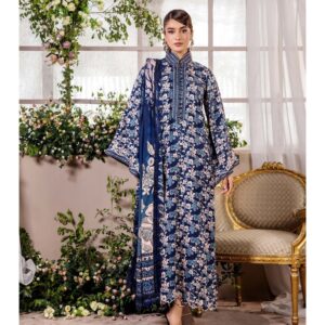Unstitched 3-Piece Printed Viscose Suit