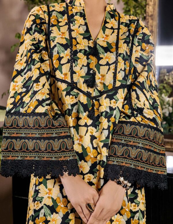 Unstitched 3-Piece Printed Viscose Suit - Image 4