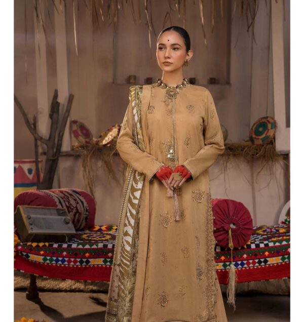 3-Piece Embriodered Viscose Suit