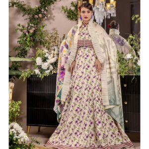 Unstitched 3-Piece Printed Viscose Suit