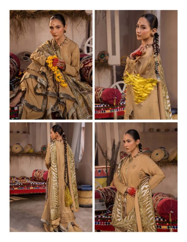 3-Piece Embriodered Viscose Suit - Image 4