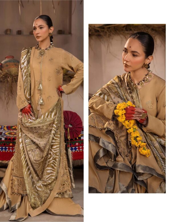 3-Piece Embriodered Viscose Suit - Image 6