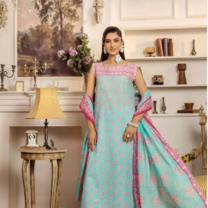 3-Piece Printed Cambric Suit