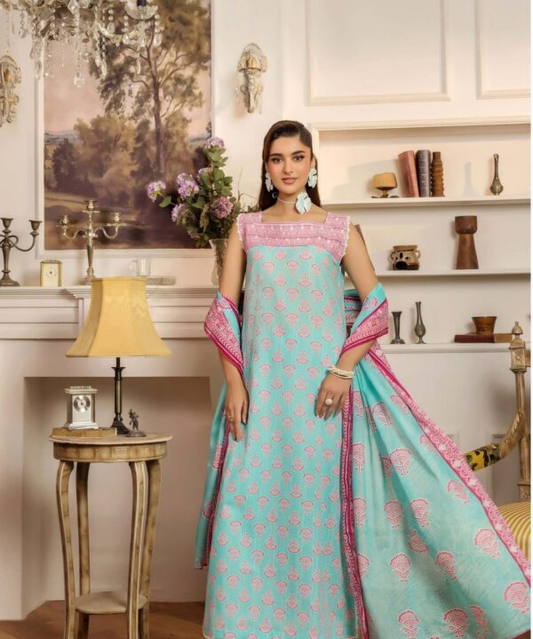 3-Piece Printed Cambric Suit
