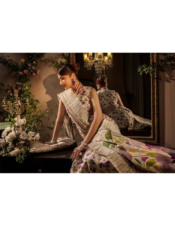 Unstitched 3-Piece Printed Viscose Suit - Image 7