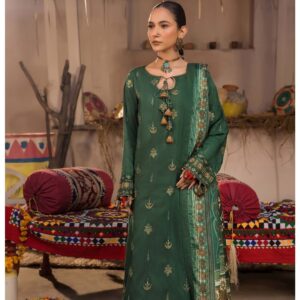 3-Piece Embriodered Viscose Suit