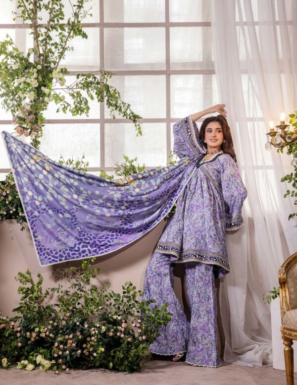 Unstitched 3-Piece Printed Viscose Suit - Image 3