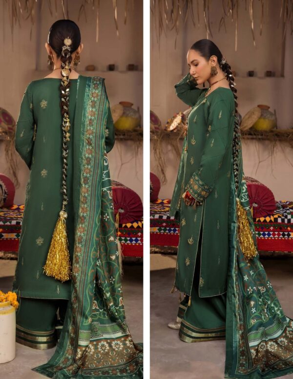 3-Piece Embriodered Viscose Suit - Image 4