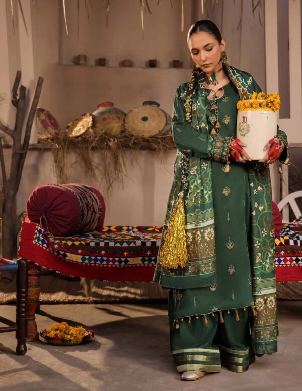 3-Piece Embriodered Viscose Suit - Image 5