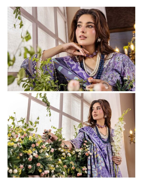 Unstitched 3-Piece Printed Viscose Suit - Image 4