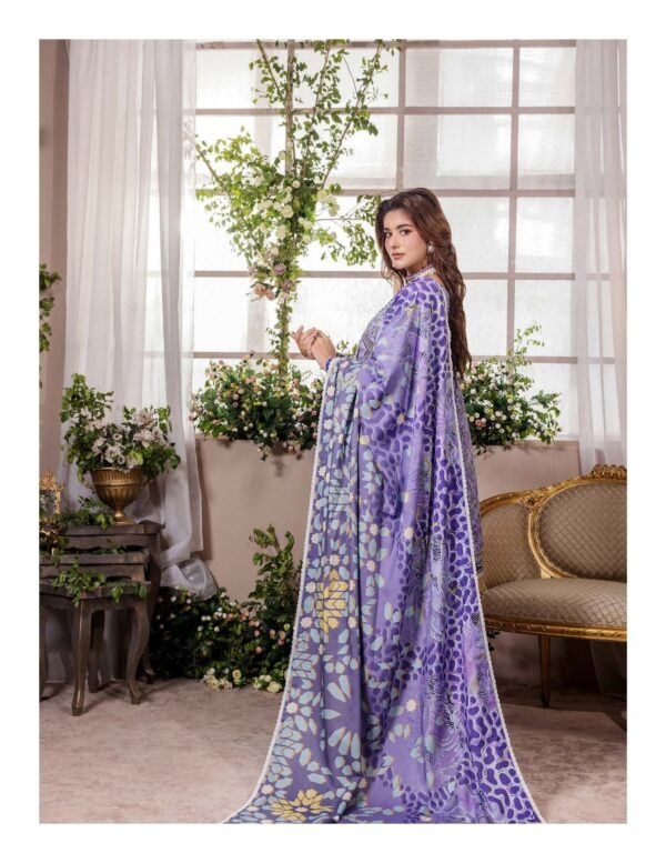 Unstitched 3-Piece Printed Viscose Suit - Image 6