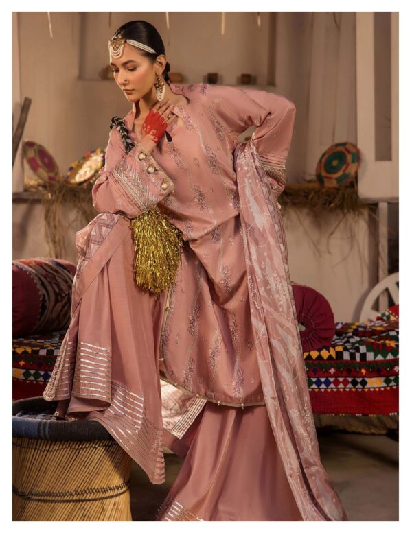 3-Piece Embriodered Viscose Suit - Image 2