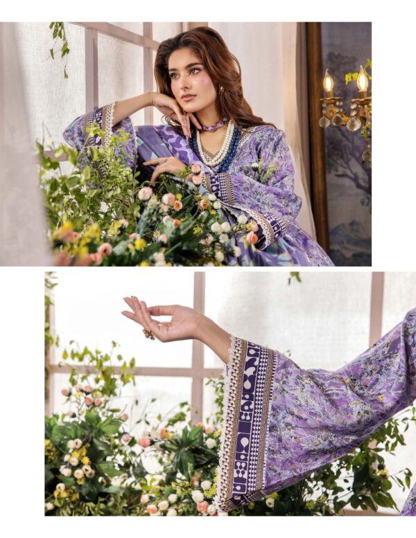 Unstitched 3-Piece Printed Viscose Suit - Image 7