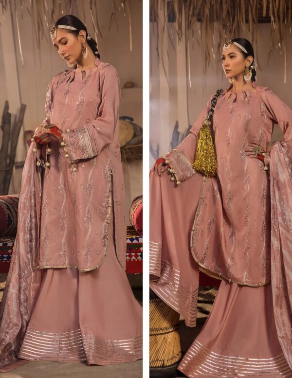 3-Piece Embriodered Viscose Suit - Image 4