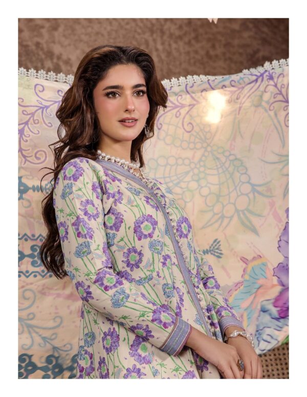 Unstitched 3-Piece Printed Viscose Suit - Image 6