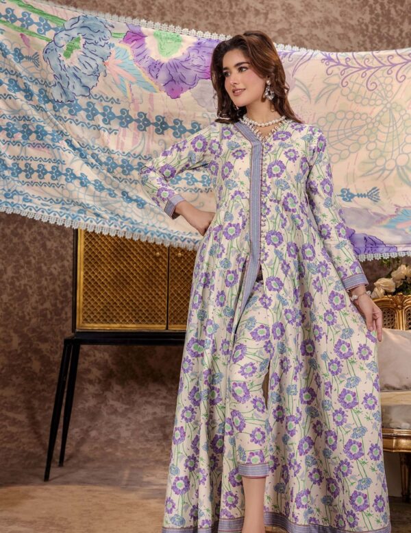 Unstitched 3-Piece Printed Viscose Suit - Image 7