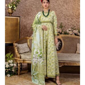 Unstitched 3-Piece Printed Viscose Suit