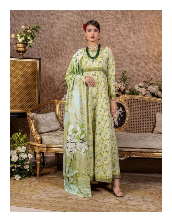 Unstitched 3-Piece Printed Viscose Suit