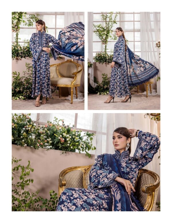Unstitched 3-Piece Printed Viscose Suit - Image 4
