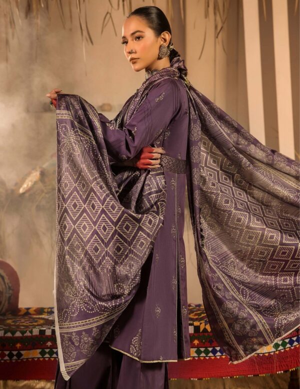 3-Piece Embriodered Viscose Suit - Image 4
