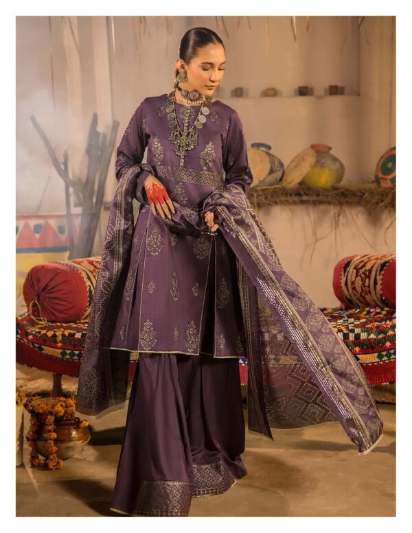 3-Piece Embriodered Viscose Suit - Image 5