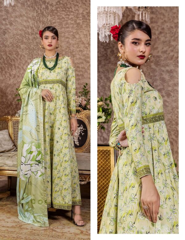 Unstitched 3-Piece Printed Viscose Suit - Image 4