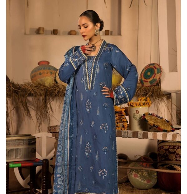 3-Piece Embriodered Viscose Suit