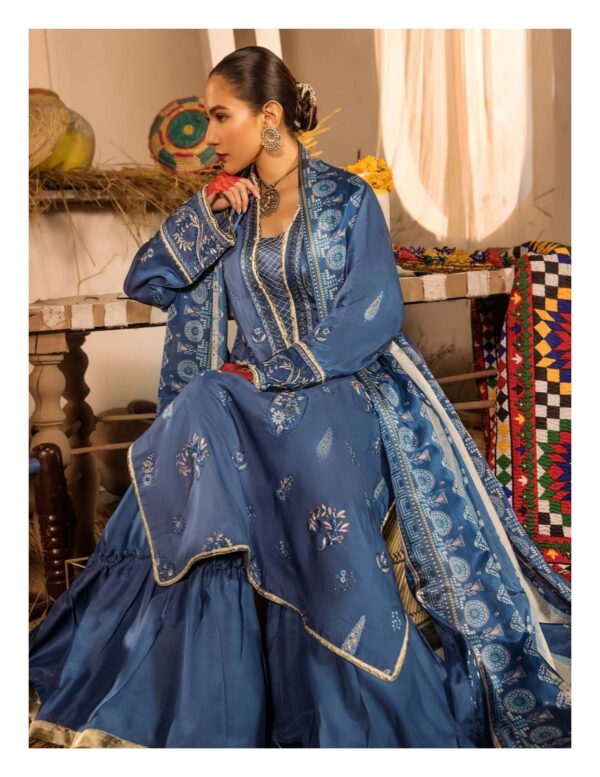 3-Piece Embriodered Viscose Suit - Image 2