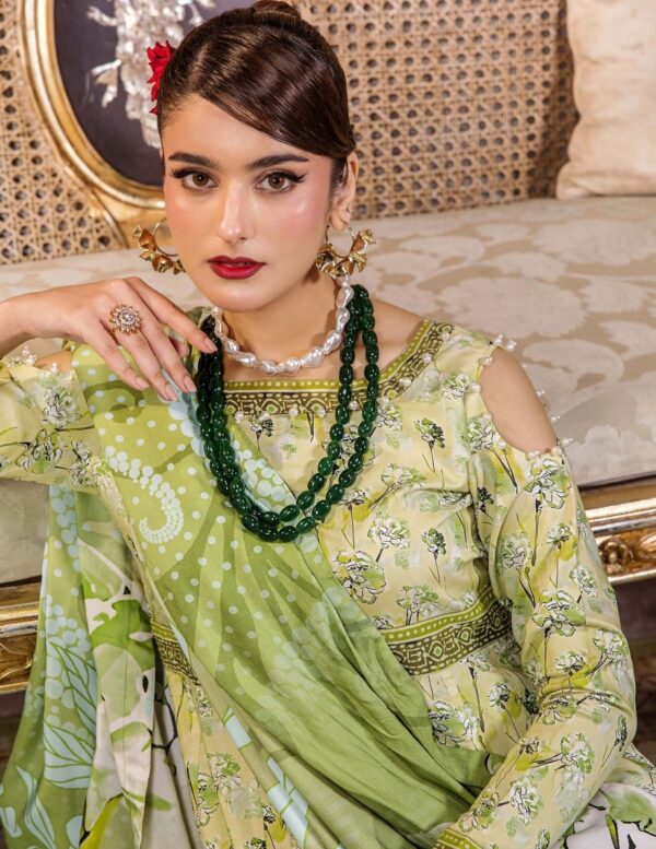 Unstitched 3-Piece Printed Viscose Suit - Image 7