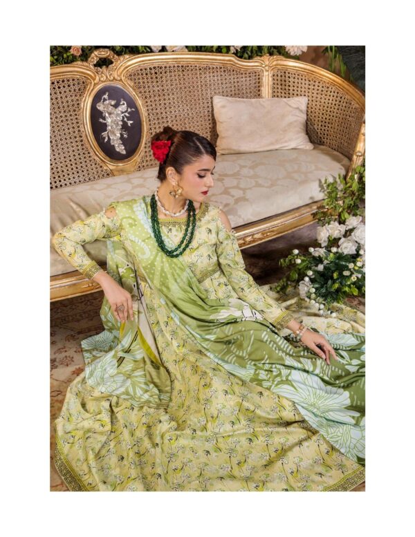 Unstitched 3-Piece Printed Viscose Suit - Image 8