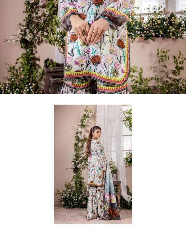 Unstitched 3-Piece Printed Viscose Suit - Image 5