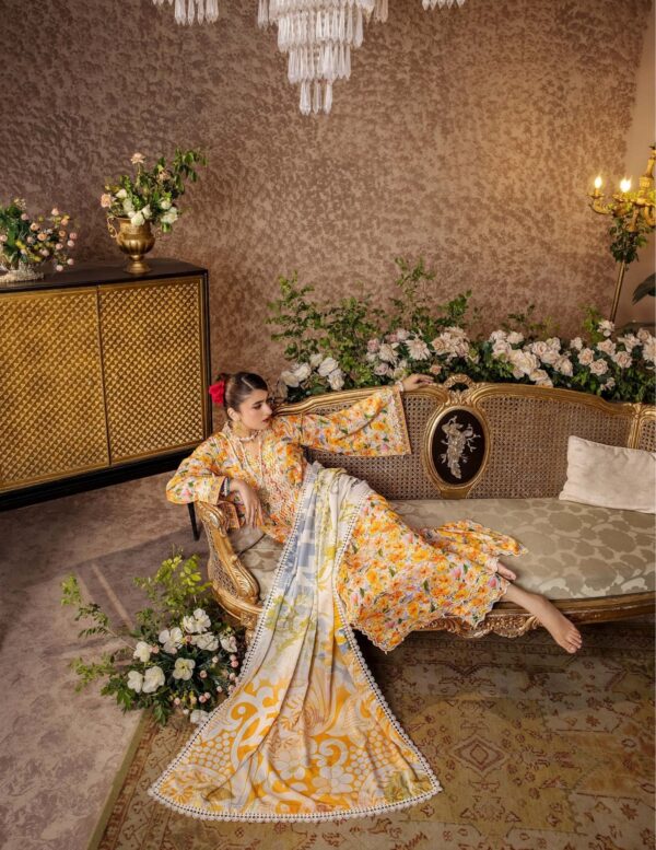 Unstitched 3-Piece Printed Viscose Suit - Image 3