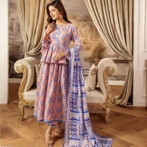 3-Piece Printed Cambric Suit