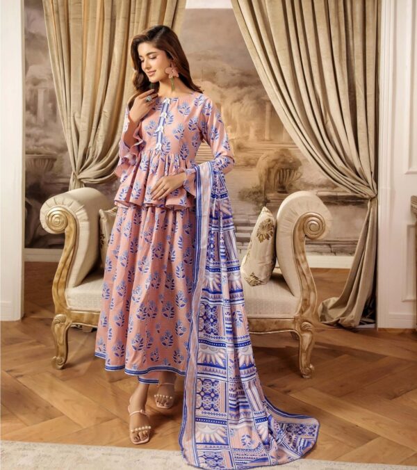 3-Piece Printed Cambric Suit