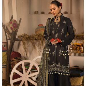 3-Piece Embriodered Viscose Suit