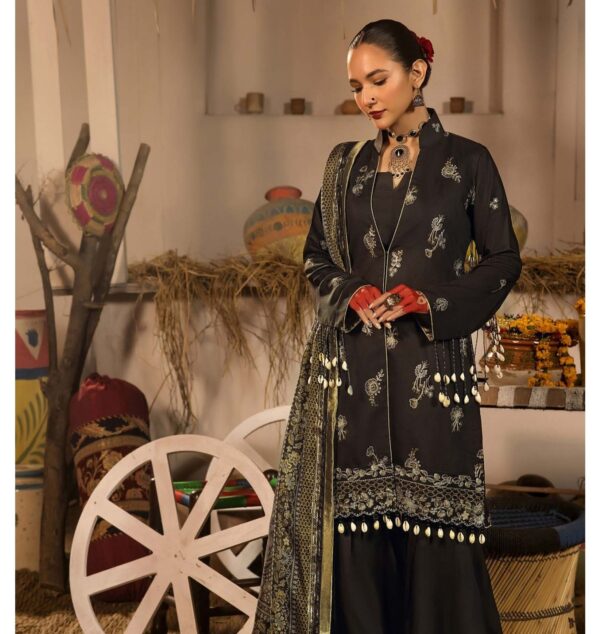 3-Piece Embriodered Viscose Suit