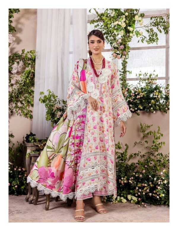 Unstitched 3-Piece Printed Viscose Suit