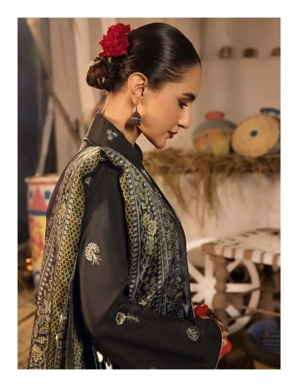 3-Piece Embriodered Viscose Suit - Image 2