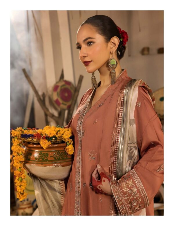 3-Piece Embriodered Viscose Suit - Image 2