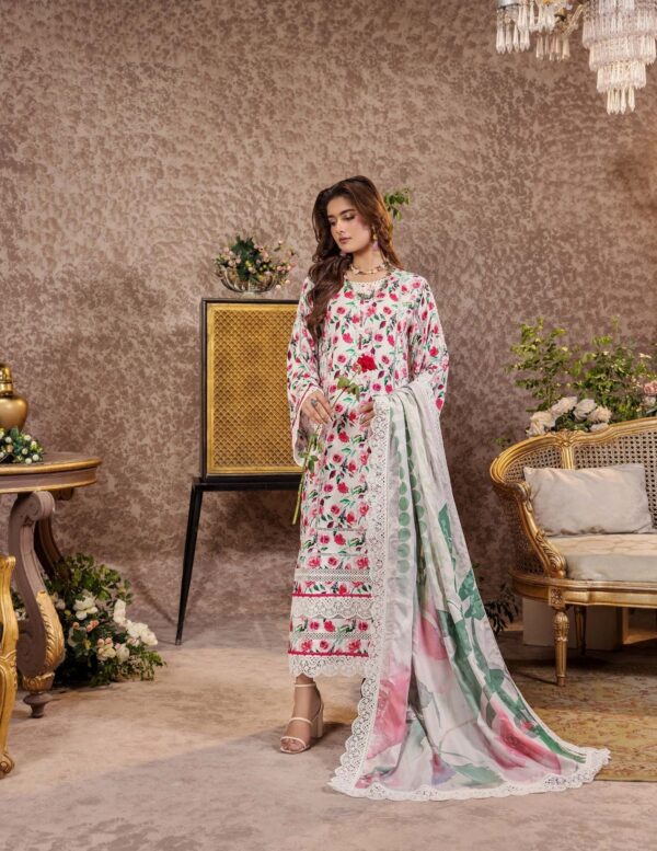 Unstitched 3-Piece Printed Viscose Suit - Image 6