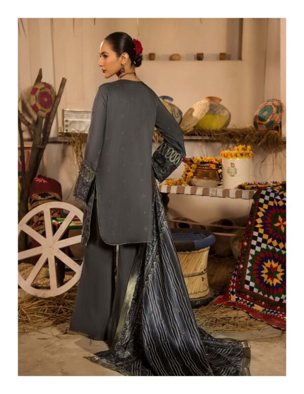 3-Piece Embriodered Viscose Suit - Image 5