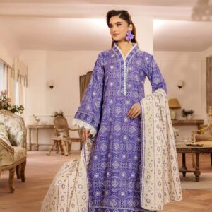 3-Piece Printed Cambric Suit