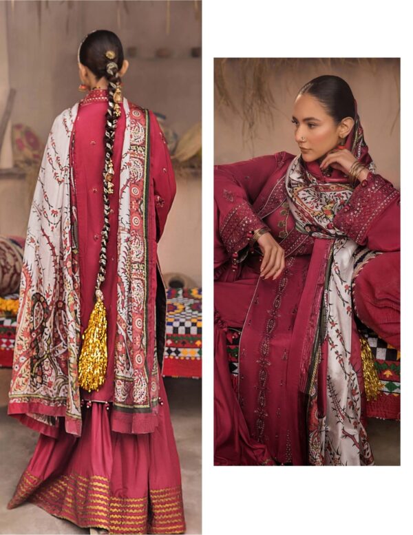 3-Piece Embroidered Viscose Suit - Image 4